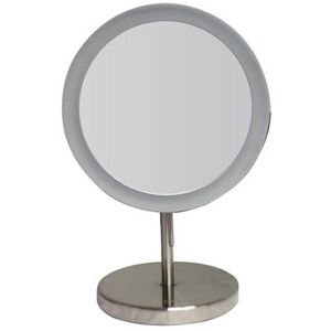 Whitehaus Collection Round Freestanding Led 5X Magnified Mirror WHMR106-BN