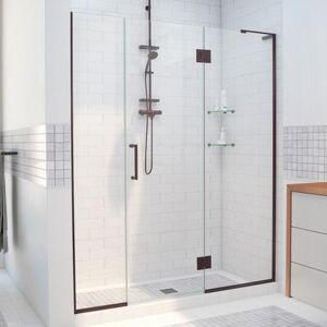 Dreamline Unidoor-X 67 1/2-68 in. W x 72 in. H Frameless Hinged Shower Door in Oil Rubbed Bronze D32914572R-06