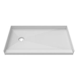 Dreamline TilePrime 36 in. D x 60 in. W x 3 in. H Single Threshold Shower Base, Right Drain DTP-1136602