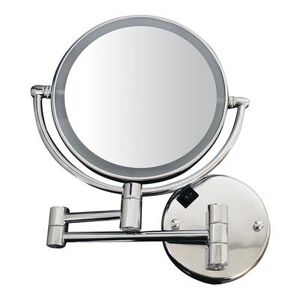 Whitehaus Collection Round Wall Mount Dual Led 7X Magnified Mirror WHMR912-C