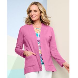 Drapers & Damons Draper's & Damon's Women's Soft Knit Cardigan - Pink - 2X - Womens