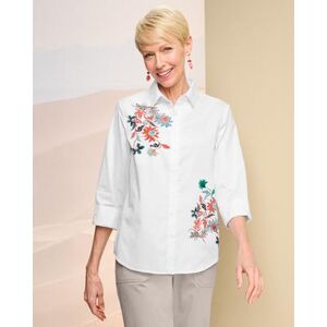 Drapers & Damons Draper's & Damon's Women's Tulsa Floral Shirt - White - 1X - Womens