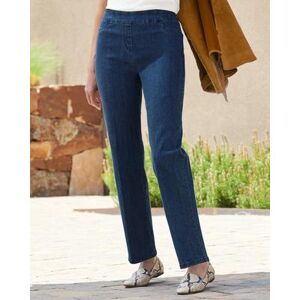 Draper's & Damon's Women's Slimtacular® Straight Leg Pull-On Denim Jeans - Denim - PXL - Petite Short