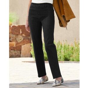 Draper's & Damon's Women's Slimtacular® Straight Leg Pull-On Denim Jeans - Black - PS - Petite Short