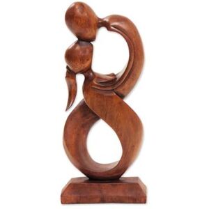 NOVICA Kiss Me,'Wood sculpture'