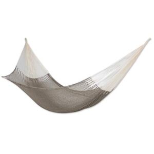 NOVICA Cotton hammock, 'Maya Mist' (double)