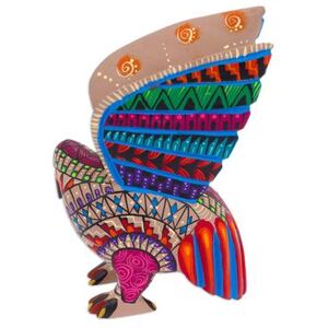 NOVICA 'Colorful Hand-Painted Mexican Wood Alebrije Eagle Figurine'