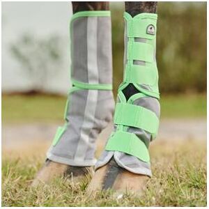 SmartPak Deluxe Fitted Fly Boots 2.0 - Hind - Clearance! - Oversize - Green Glow - Smartpak