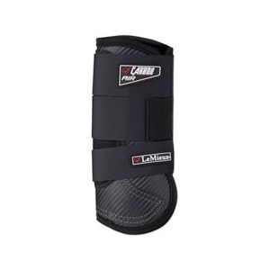 LeMieux Carbon Air XC Boots - M - Front - Black - Smartpak