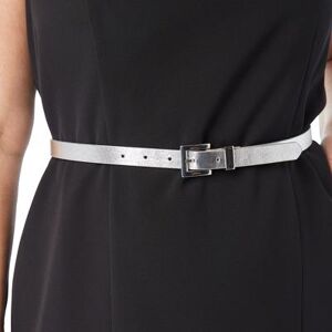 Plus Size Women's Skinny Belt by Accessories For All in Silver (Size 22/24)