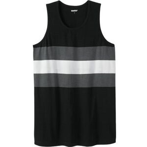 Plus Size Women's Shrink-Less™ Lightweight Tank by KingSize in Black Stripe (Size L) Shirt