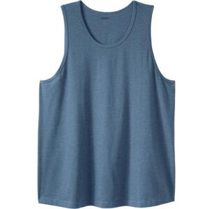 Plus Size Women's Shrink-Less™ Lightweight Tank by KingSize in Heather Slate Blue (Size 2XL) Shirt