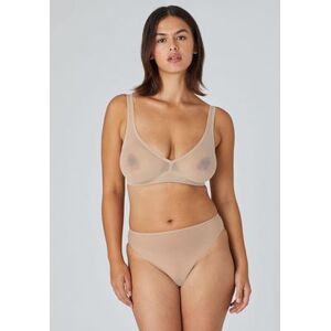 Plus Size Women's The Wireless Plunge - Mesh by CUUP in Sand (Size L F-G)