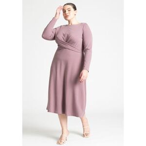 Plus Size Women's Ponte Twist Detail Dress by ELOQUII in Grape Shake (Size 26)