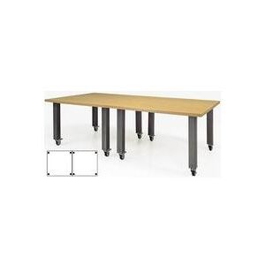 8' x 4' Rectangular Mobile Industrial Steel Leg Conference Table