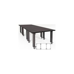 10' x 4' Rectangular Mobile Industrial Steel Leg Conference Table