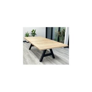 9' x 4' Solid Wood Conference Table with Metal A-Frame Base