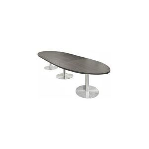 12' x 4' Oval Disc Base Conference Table