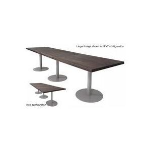 9' x 4' / 12' x 3' Solid Wood Conference Table with Disc Bases