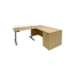 Executive L-Desk w/Electric Lift Height Adjustable Return