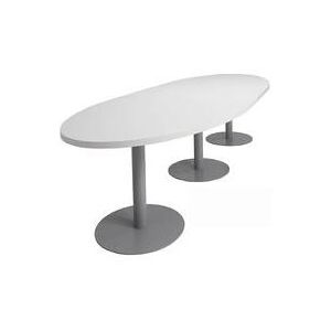 11' x 4' Oval Disc Base Conference Table