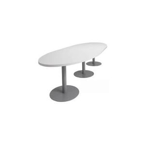 11' x 4' Oval Disc Base Conference Table