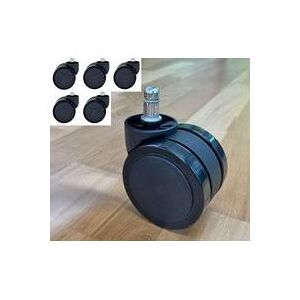 Upgrade Set of 5 Soft Casters for Office Chairs with 500-Lbs. Capacity