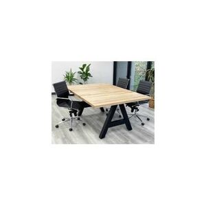 6' x 4' Solid Wood Conference Table with Metal A-Frame Base - More Sizes Available