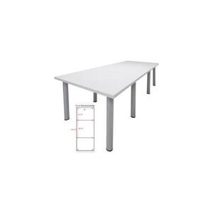 10' x 4' White Conference Table