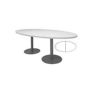 8' x 4' Oval Disc Base Conference Table