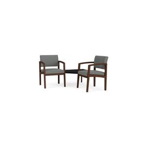 2 Chairs w/Connecting Corner Center Table in Standard Fabric or Vinyl