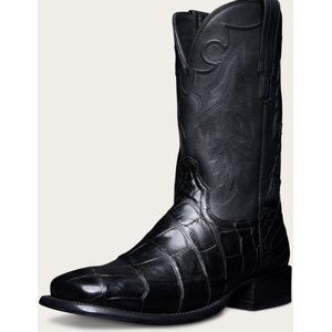 Tecovas Men's The Adams Cowboy Boots, 7 Shaft, Midnight, Giant Gator, 4 Heel, 10 D