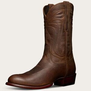 "Tecovas Men's The Cartwright Cowboy Boots, Round Toe, 12"" Shaft, Cafe, Goat, 1.5"" Heel, 13 D"