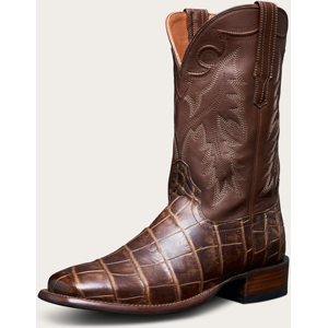 Tecovas Men's The Adams Cowboy Boots, 7 Shaft, Whiskey, Giant Gator, 4 Heel, 10 D