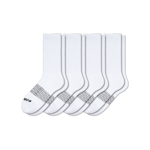 Women's Solids Calf Sock 4-Pack - White - Medium - Bombas