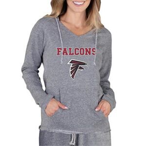 NFL Mainstream Women's Long-Sleeve Hooded Top (Size S) Atlanta Falcons, Cotton,Polyester,Rayon