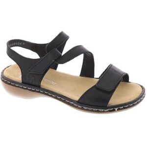 Rieker Regina C7 - Womens Euro 42 US 10 Black Sandal Medium