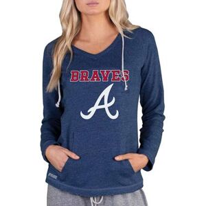 MLB Mainstream Women's Long Sleeve Hooded Top (Size S) Atlanta Braves, Cotton,Polyester,Rayon