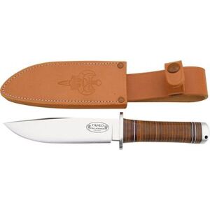 Fallkniven No 3 Njord Fixed Blade Knife 5.875in Stainless Blade Stacked Leather Handle FNNL3