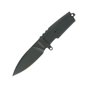 Extrema Ratio Shrapnel Testudo Fixed Blade Knife 3.75in Cobalt Steel Blade Black Forprene Handle EX160SHRTOG