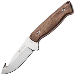 "Beretta Chamois Fixed Blade Knife 4.25"" satin finish 440 stainless guthook blade Walnut handle CO231A273508B4"