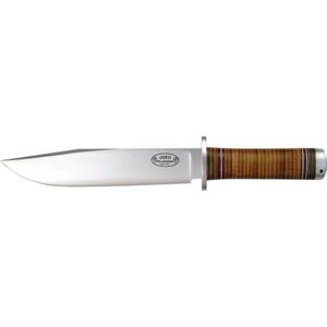 Fallkniven No 2 Odin Fixed Blade Knife 7.875in Stainless Blade Stacked Leather Handle FNNL2