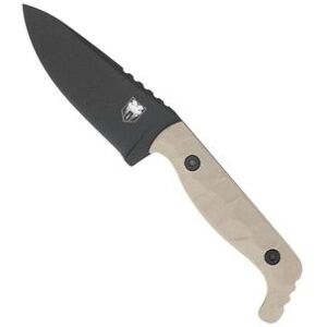 CobraTec Knives Kingpin Fixed Blade Knives 4in D2 Drop Point Blade Tan CTKPTAN