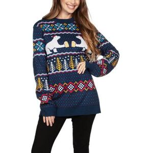 Tipsy Elves Men's Polar Bear Party Ugly Christmas Sweater