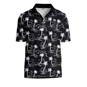 Tipsy Elves Men's Monochrome Moonlight Disc Golf Polo