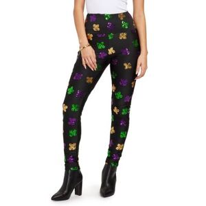 Tipsy Elves Flashy Fleur De Lis Sequin Leggings