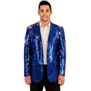 Tipsy Elves Men's Blue Sequin All Over Blazer