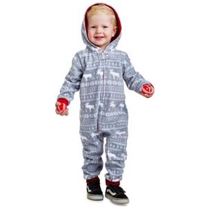 Tipsy Elves Baby / Toddler Grey Moose Jumpsuit