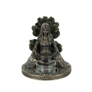 Veronese Design Celtic Goddess Danu Mother Earth Bronze Finish Tealight Candle Holder - 5 X 4.75 X 5 inches 5 X 4.75 X 5 inches