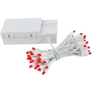 Novelty Lights 50 Light LED Battery Christmas Mini Light Set, White Wire, 18' Long